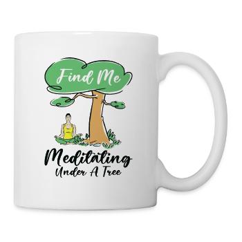 Serenity Meditating Nature Fan Spiritual Yoga - Mug - white - Right