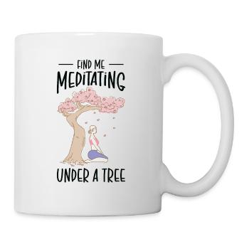 Serenity Meditating Nature Fan Spiritual Yoga - Mug - white - Right