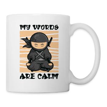 Serenity Ninja Fan Calm Yoga Lover Peaceful - Mug - white - Right
