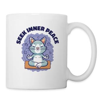 Serenity Cat Yoga Cat Owner Meditation Yoga Fan - Mug - white - Right