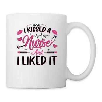 I kissed a nurse - Mug - white - Right