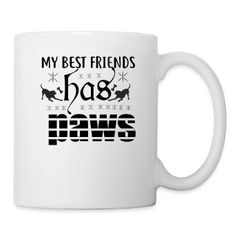 My best friend has paws - Mug - white - Right