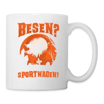 Besen Das Ist Mein Sportwagen Halloween Geschenk - Tasse - Weiß - Rechts