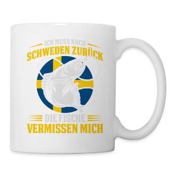 Ich Muss Nach Schweden Zurück Die Fische Vermissen - Tasse - Weiß - Rechts