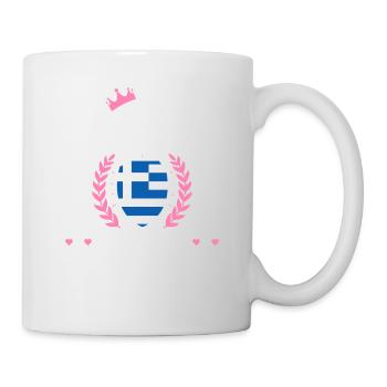 Echte Prinzessinnen Kommen Aus Griechenland - Tasse - Weiß - Rechts