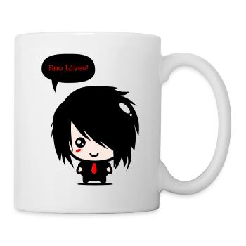 EMO Lives | Boys Emo clothes | Emocore | Emo Music - Mug - white - Right