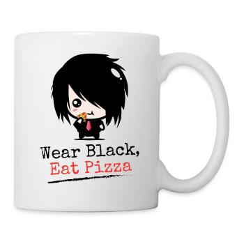 Portez des | à pizza Black Eat Vêtements Emo garçons | Emocoree - Mug blanc - blanc - Droite