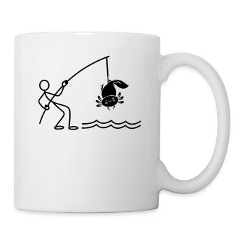 Pêche Axolotl - Drôle de pêcheur Axolotl - Mug blanc - blanc - Droite