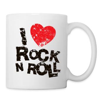 J’ADORE LE ROCK N ROLL. - Mug blanc - blanc - Droite