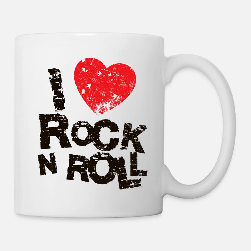 ICH LIEBE ROCK N ROLL. - Tasse - Weiß