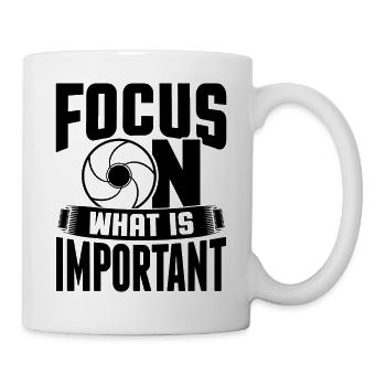 Focus On What Is Important Photographer Camera - Mug - white - Right