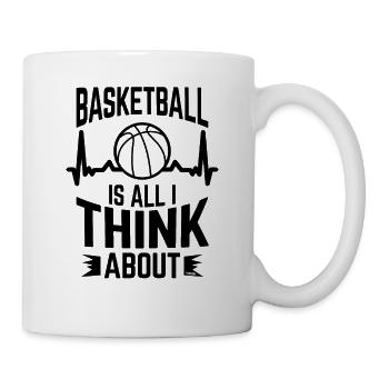 Basketball Herzschlag - Tasse - Weiß - Rechts