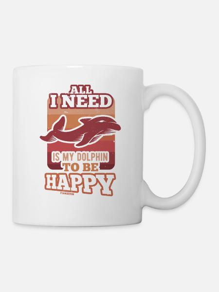 Delfin - Tasse - Weiß