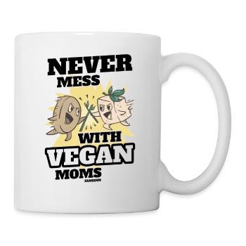 Never Mess With Vegan Moms - Tasse - Weiß - Rechts