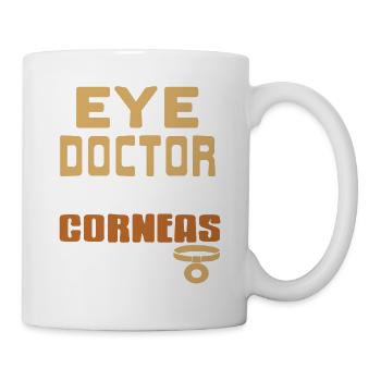 Eye Doctor Jokes Are Corneas Hell Funny Retro - Mug - white - Right