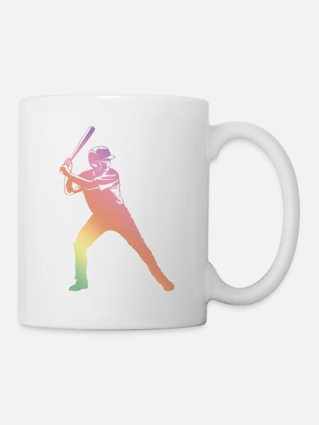baseball silhouette - Tasse - Weiß