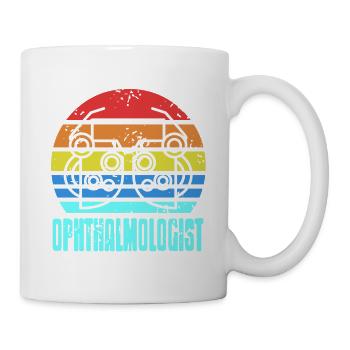 Retro Vintage Ophthalmologist Designs T-Shirt - Mug - white - Right