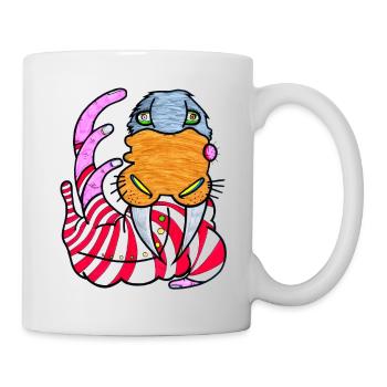 Das Hand Walross - Tasse - Weiß - Rechts