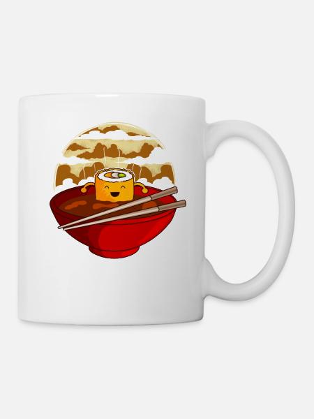 Kawaii Sushi Ramen Japanisch - Tasse - Weiß