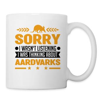 Erdferkel Geschenk Aardvark - Tasse - Weiß - Rechts