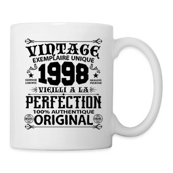 1998 Vintage Anniversaire 1998 original birthday - Mug blanc - blanc - Droite