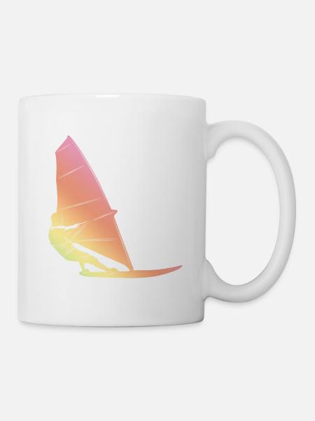 Windsurfen Silhouette - Tasse - Weiß