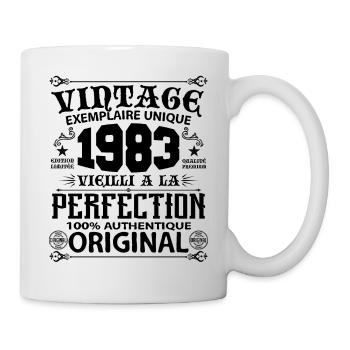 1983 Vintage Anniversaire 1983 original birthday - Mug blanc - blanc - Droite