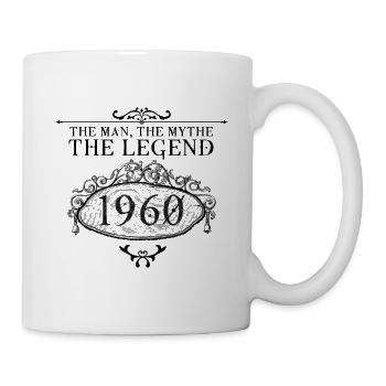 1960| Die Legende seit 1960 Geburtstag - Tasse - Weiß - Rechts