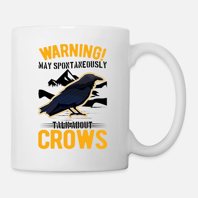 Warnung Krähe Geschenk Rabe Rabenkrähe - Tasse - Weiß