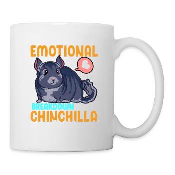 Funny Emotional Breakdown Chinchilla - Mug - white - Right
