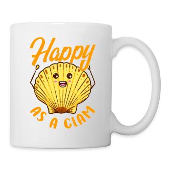 Heureux comme une palourde - Mug blanc - blanc - Droite
