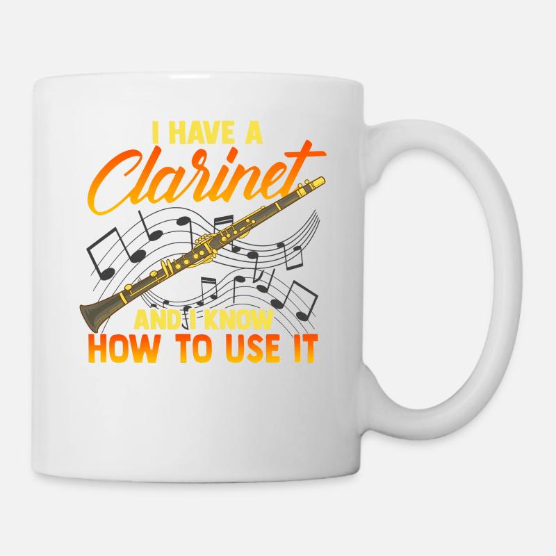 Ich Habe Eine Klarinette Musiker Orchester - Tasse - Weiß