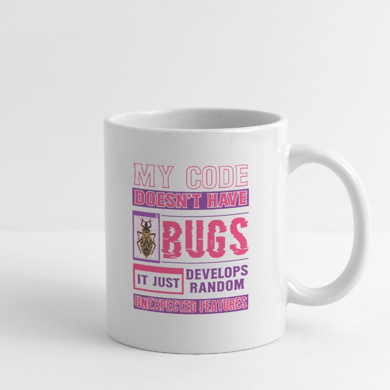 Developer My Code Hat Keine Bugs Funny Coding Tasse