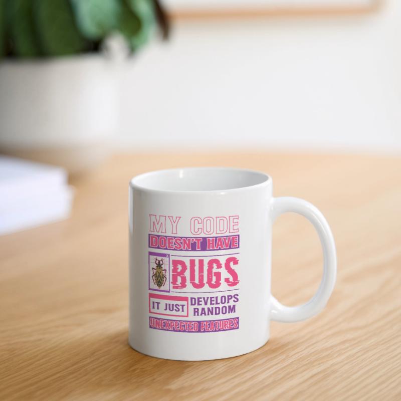 Developer My Code Hat Keine Bugs Funny Coding Tasse