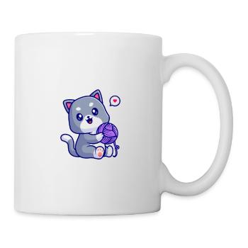 cute cat lover design - Mug - white - Right