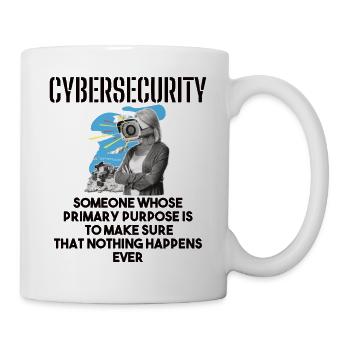 Cybersecurity - IT-Sicherheit Informatiker - Tasse - Weiß - Rechts