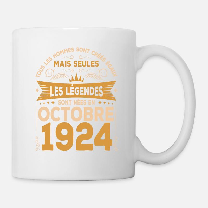 Les Légendes Sont Nées En Octobre 1924 - Mug blanc - blanc