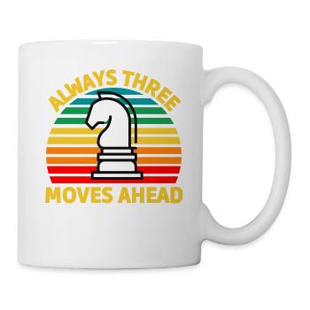 Always three moves ahead chess t-shirt - Mug - white - Right