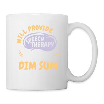 Fournir une orthophonie pour la parole drôle Dim Sum - Mug blanc - blanc - Droite
