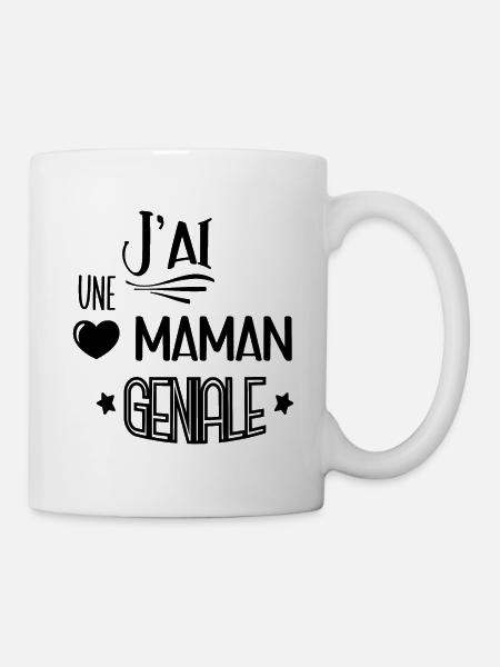 Idée De Cadeau Pour Une Maman Géniale - Mug blanc - blanc