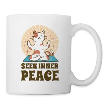 Serenity Cat Yoga Cat Owner Meditation Yoga Fan - Mug - white - Right