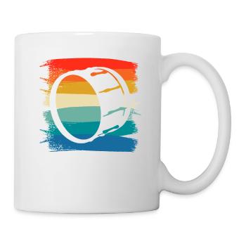 Retro Vintage Classic Bass Drum Instrument Drummer - Mug blanc - blanc - Droite