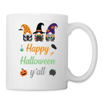 Halloween Vibes Kürbis Katze In Hexenhut - Tasse - Weiß - Rechts