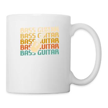 Retro Vintage Classic Bass Guitar Instrument Guita - Mug - white - Right