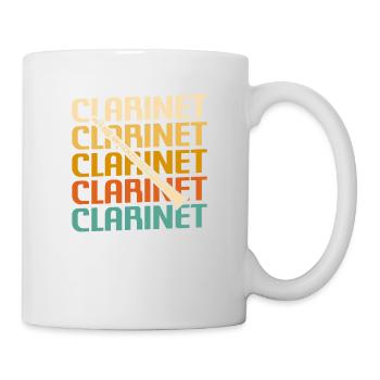 Retro Vintage Classic Clarinet Instrument Guita - Mug - white - Right