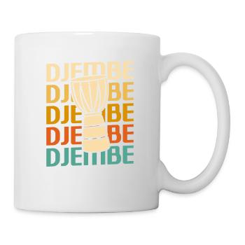 Retro Vintage Classic Djembe Player Instrument - Mug - white - Right