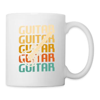 Retro Vintage Classic Guitar Instrument Guita - Mug - white - Right