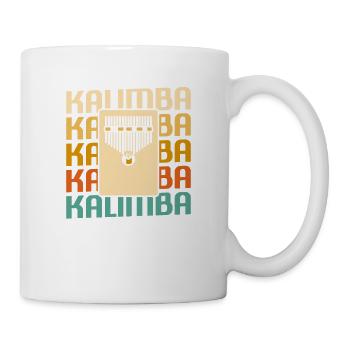 Retro Vintage Classic Kalimba Player Instrument - Tasse - Weiß - Rechts