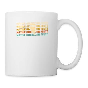 Retro Vintage Classic Native American Flute Flutis - Mug - white - Right