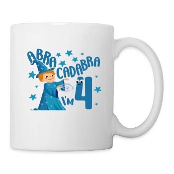 4 Years Old Gift 4yr 4th Magician Birthday Boy - Mug - white - Right